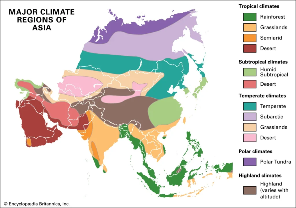 climate of Asia